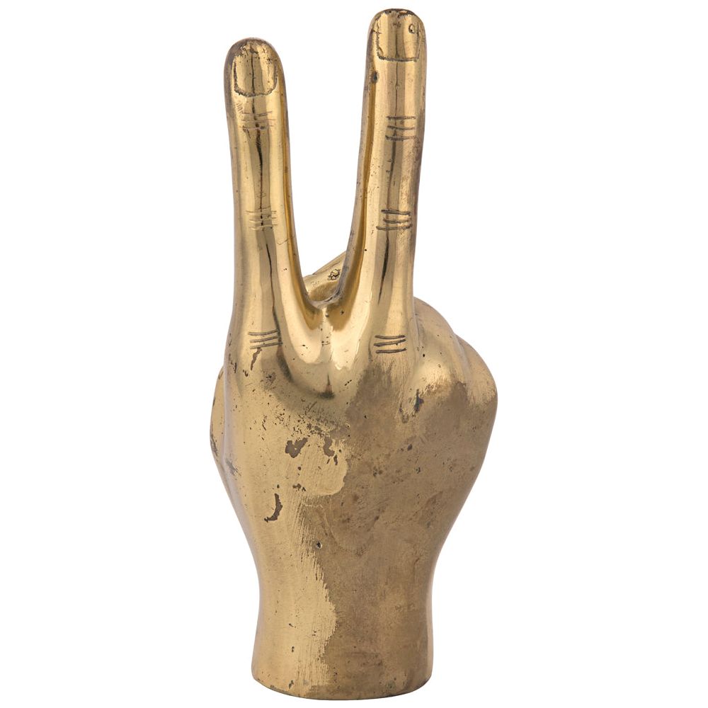 Peace Sign, Brass by NOIR