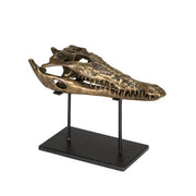 Brass Alligator On Stand, Medium by NOIR