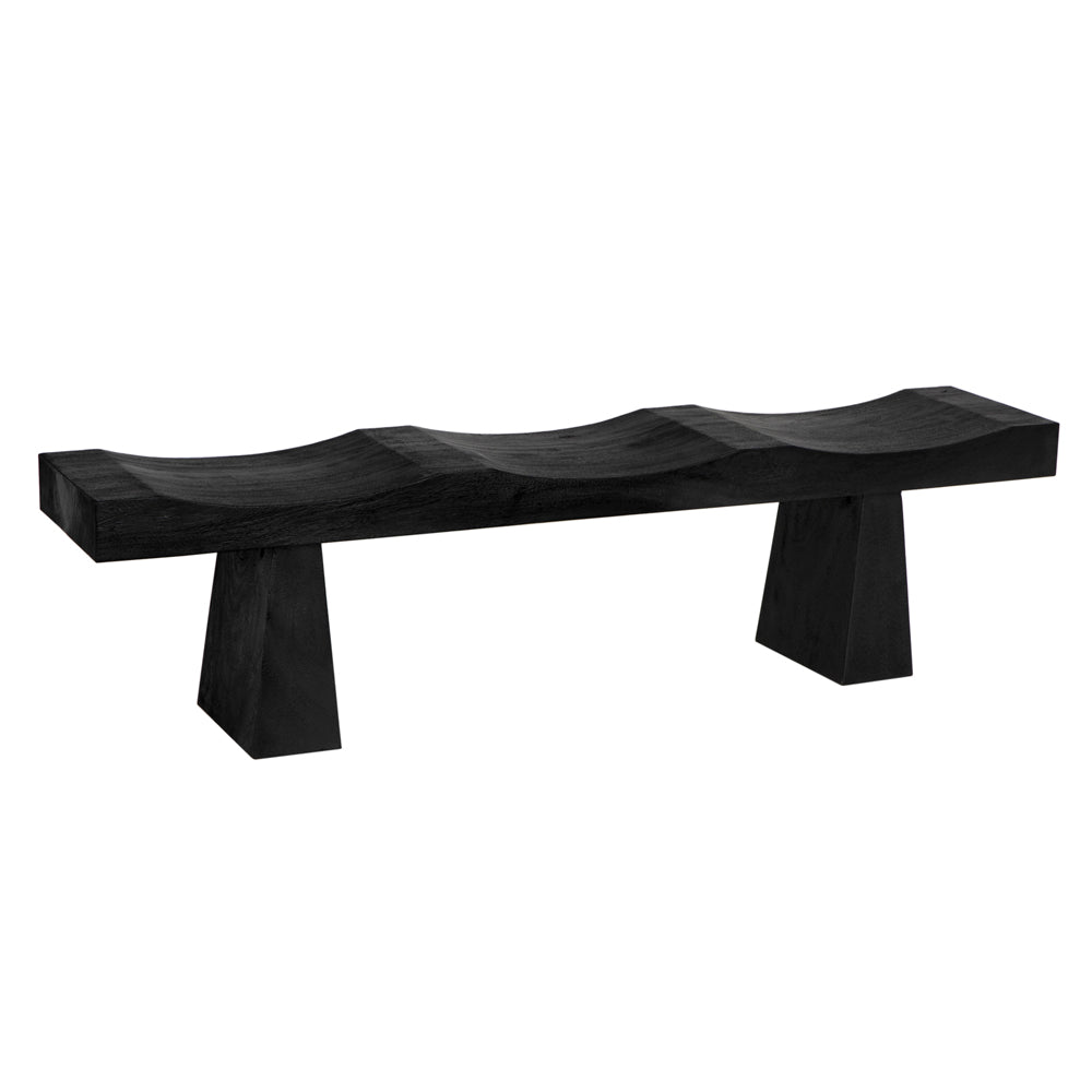 Shibumi Bench, Burnt Black Finish by NOIR