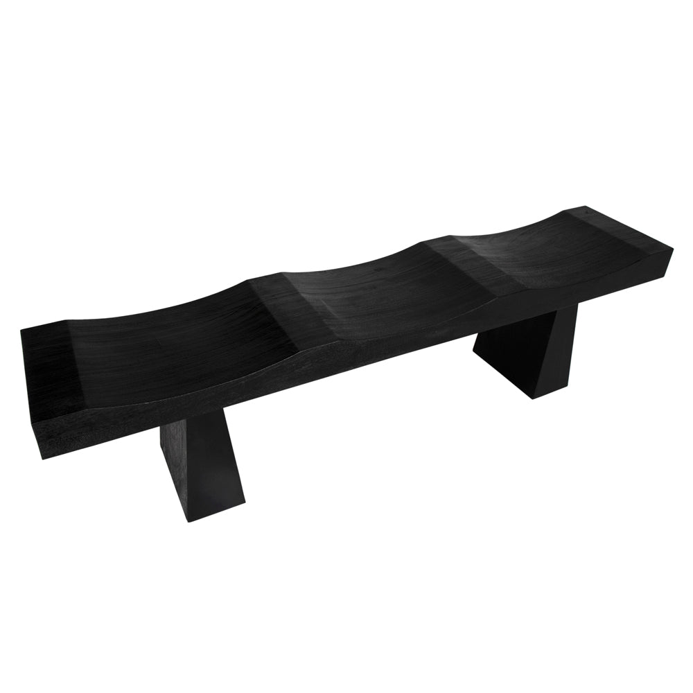 Shibumi Bench, Burnt Black Finish by NOIR