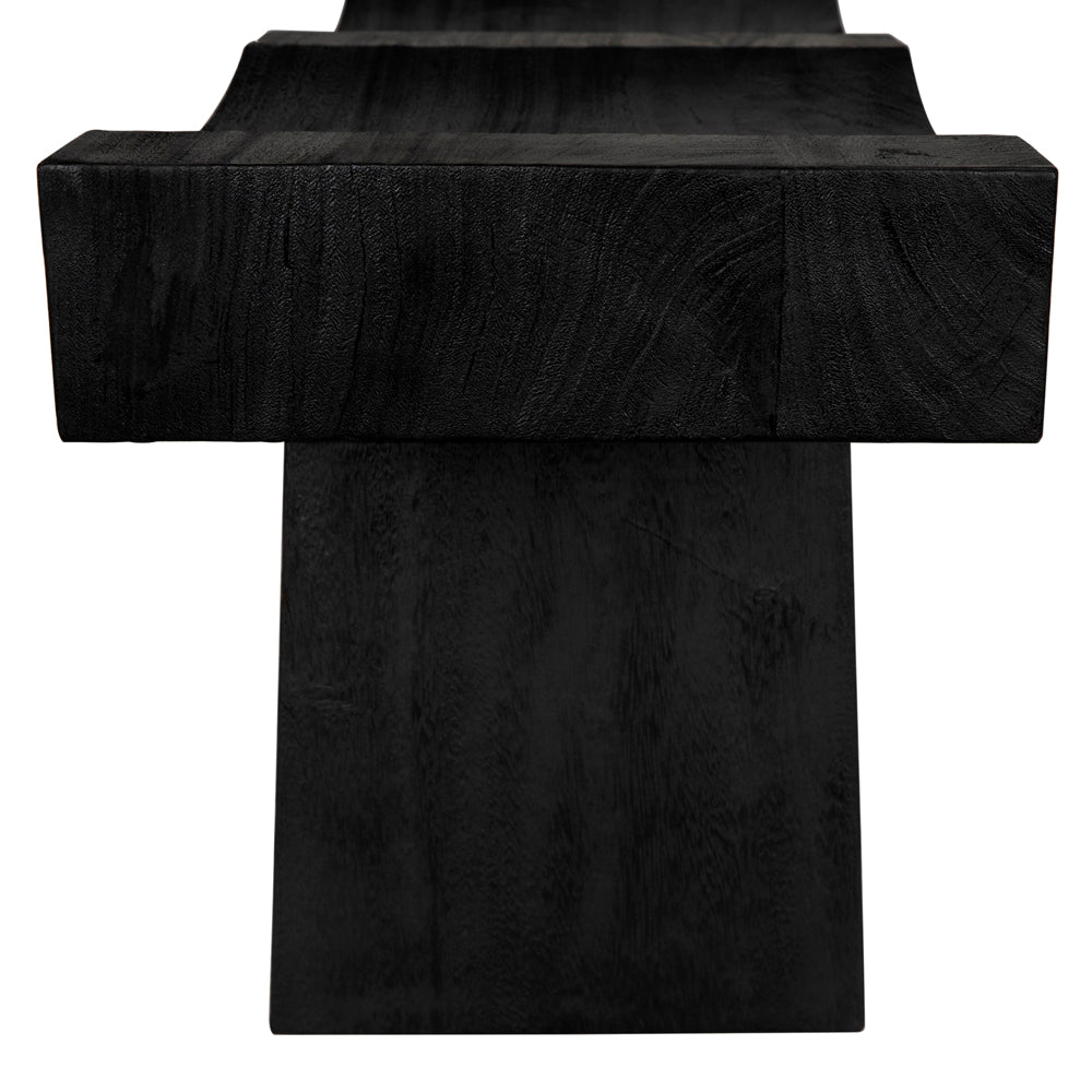 Shibumi Bench, Burnt Black Finish by NOIR