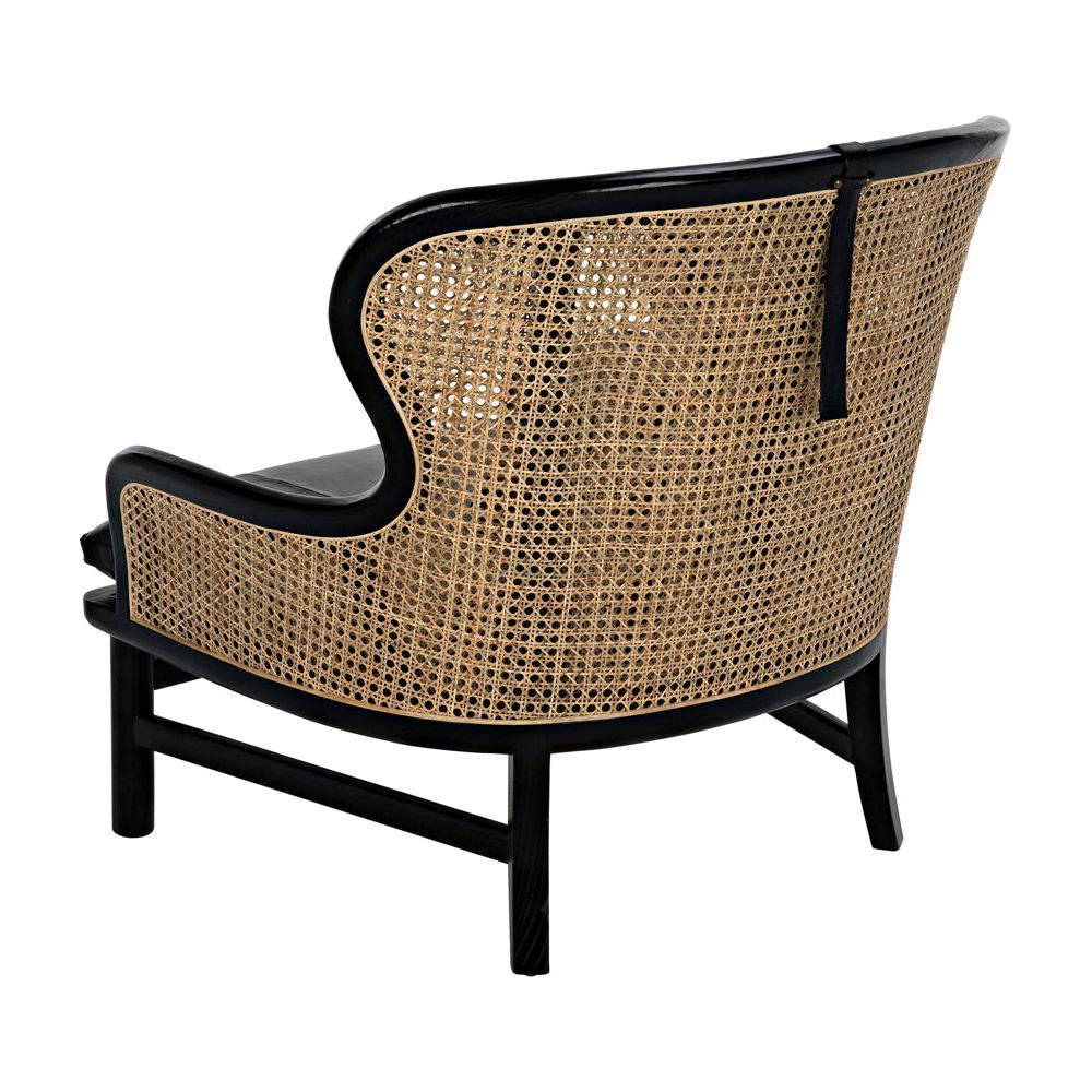 Marabu Chair, Charcoal Black with Leather by NOIR