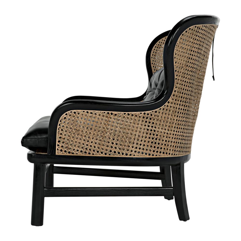 Marabu Chair, Charcoal Black with Leather by NOIR