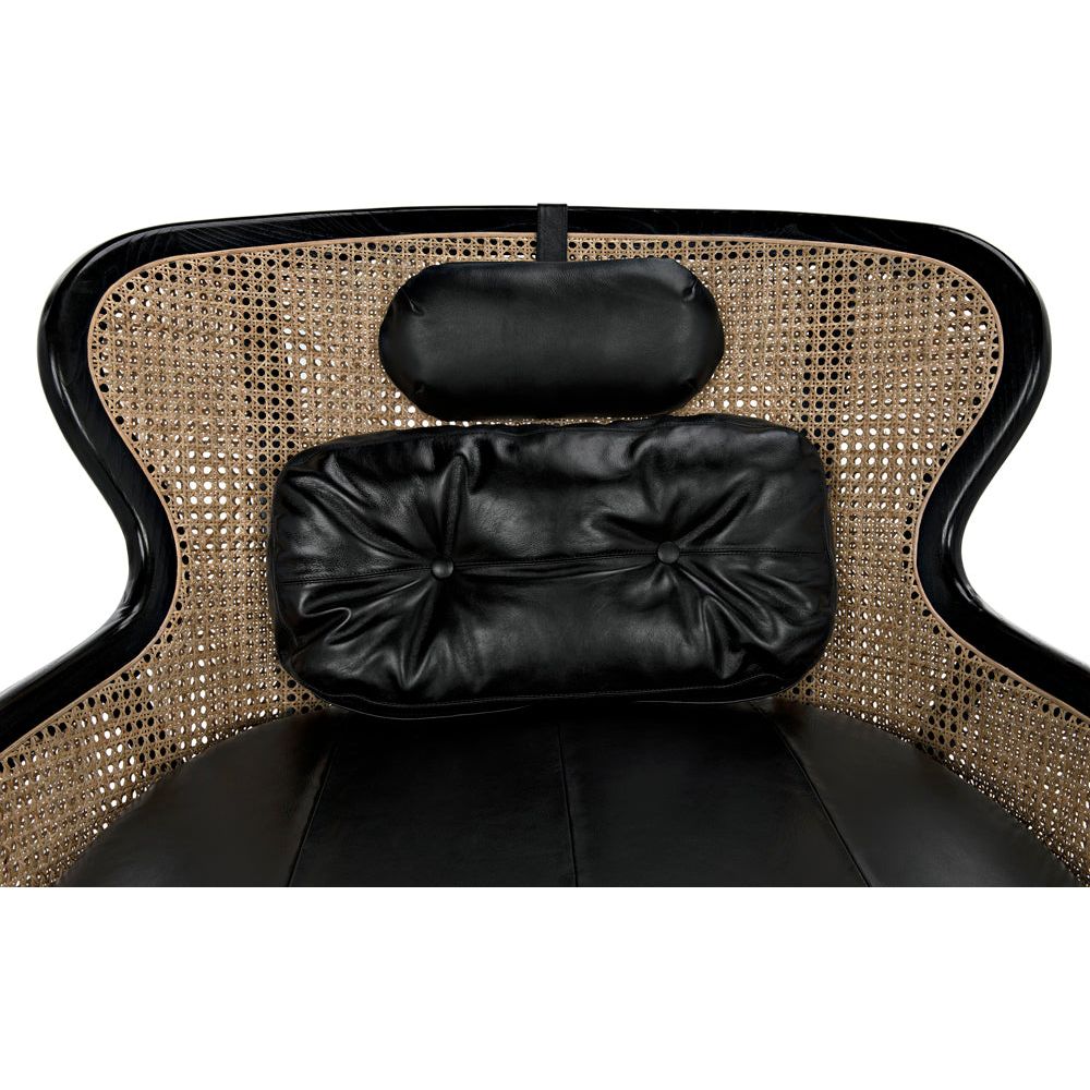 Marabu Chair, Charcoal Black with Leather by NOIR