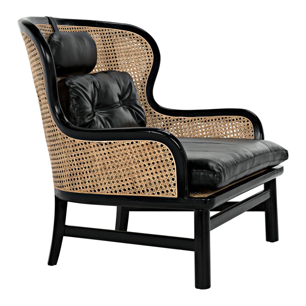 Marabu Chair, Charcoal Black with Leather by NOIR