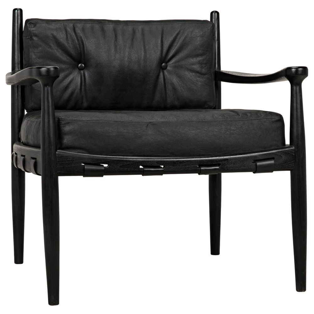 Fogel Lounge Chair, Charcoal Black by NOIR