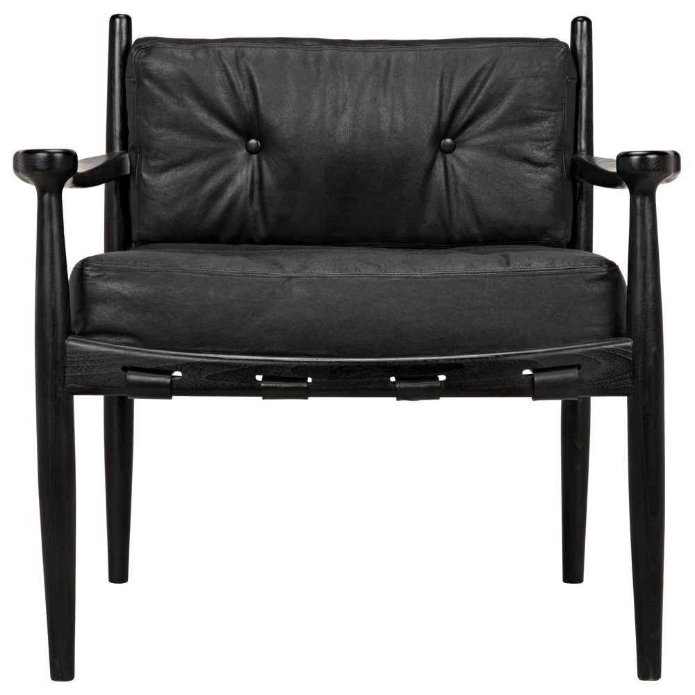 Fogel Lounge Chair, Charcoal Black by NOIR