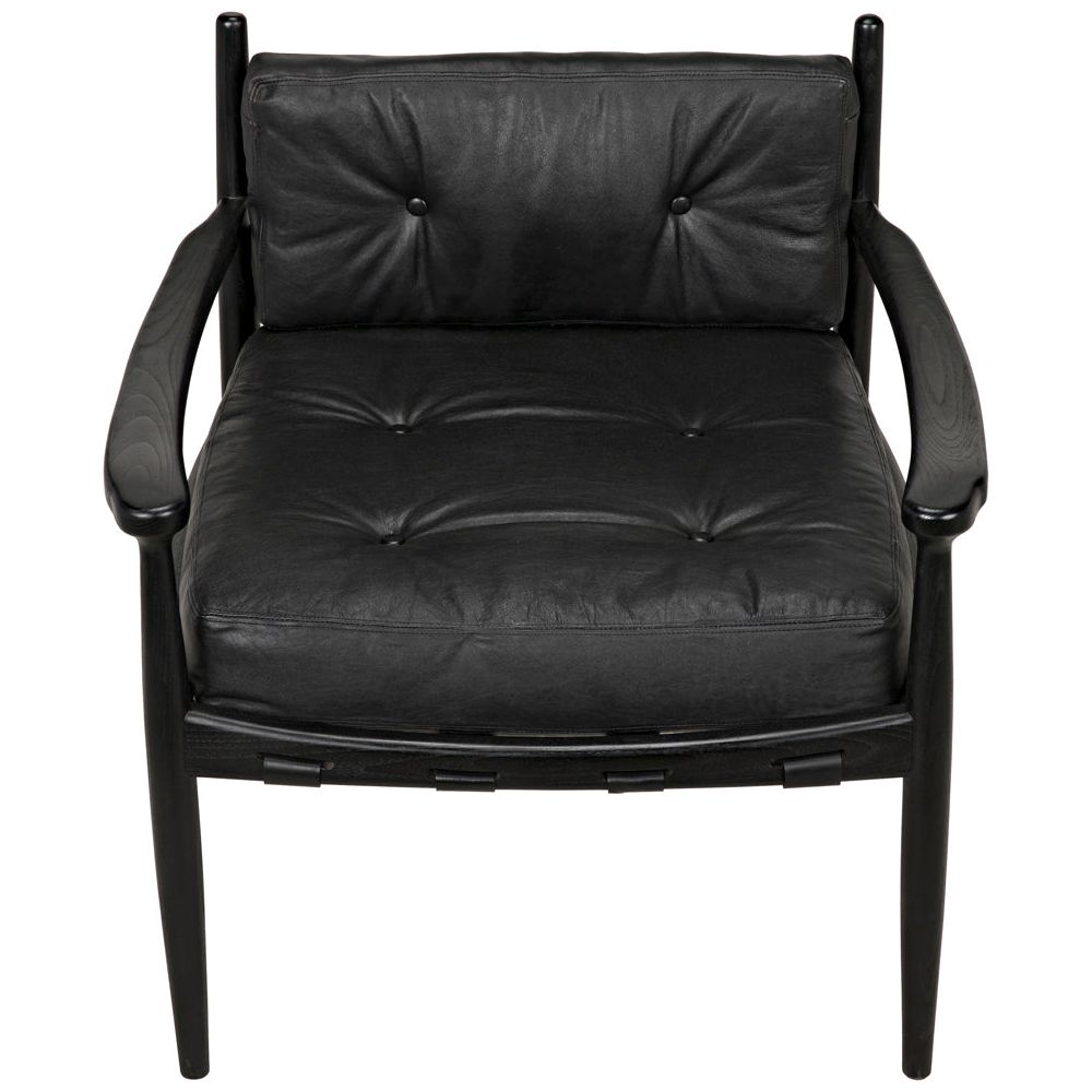 Fogel Lounge Chair, Charcoal Black by NOIR