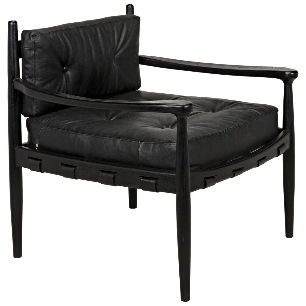 Fogel Lounge Chair, Charcoal Black by NOIR