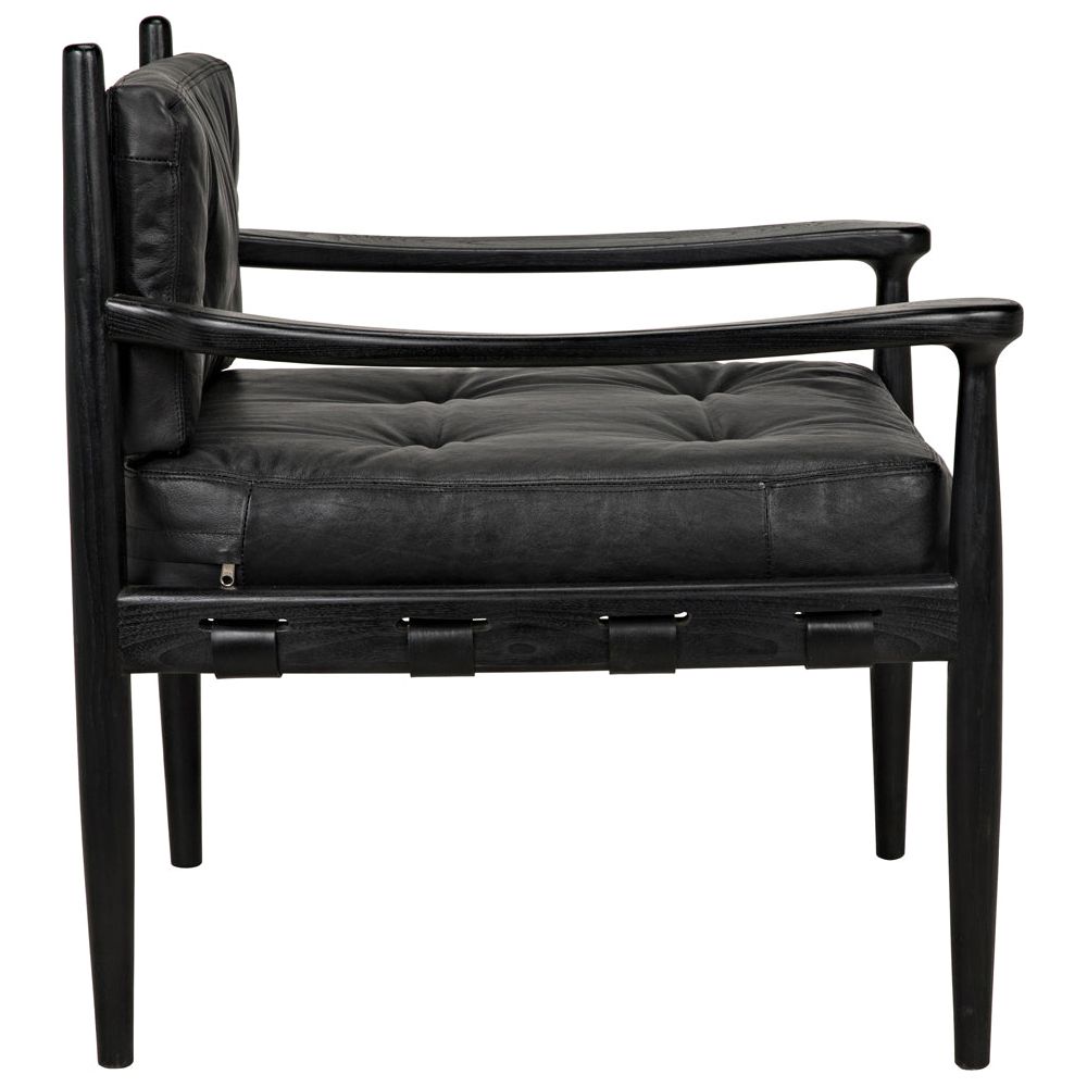 Fogel Lounge Chair, Charcoal Black by NOIR