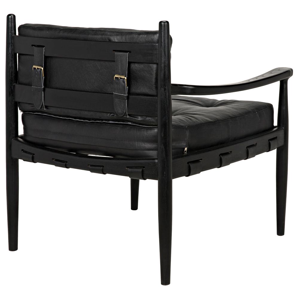 Fogel Lounge Chair, Charcoal Black by NOIR