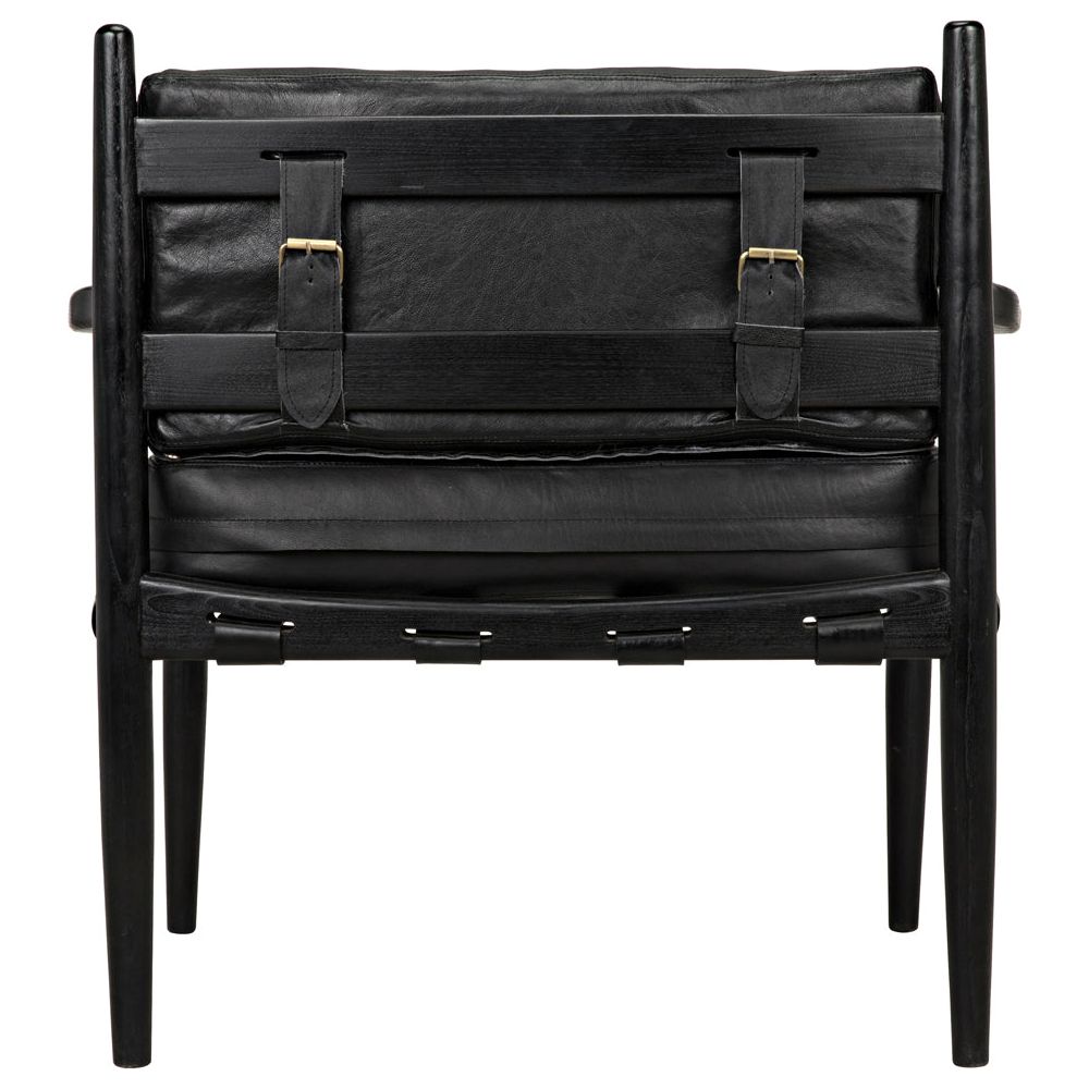 Fogel Lounge Chair, Charcoal Black by NOIR