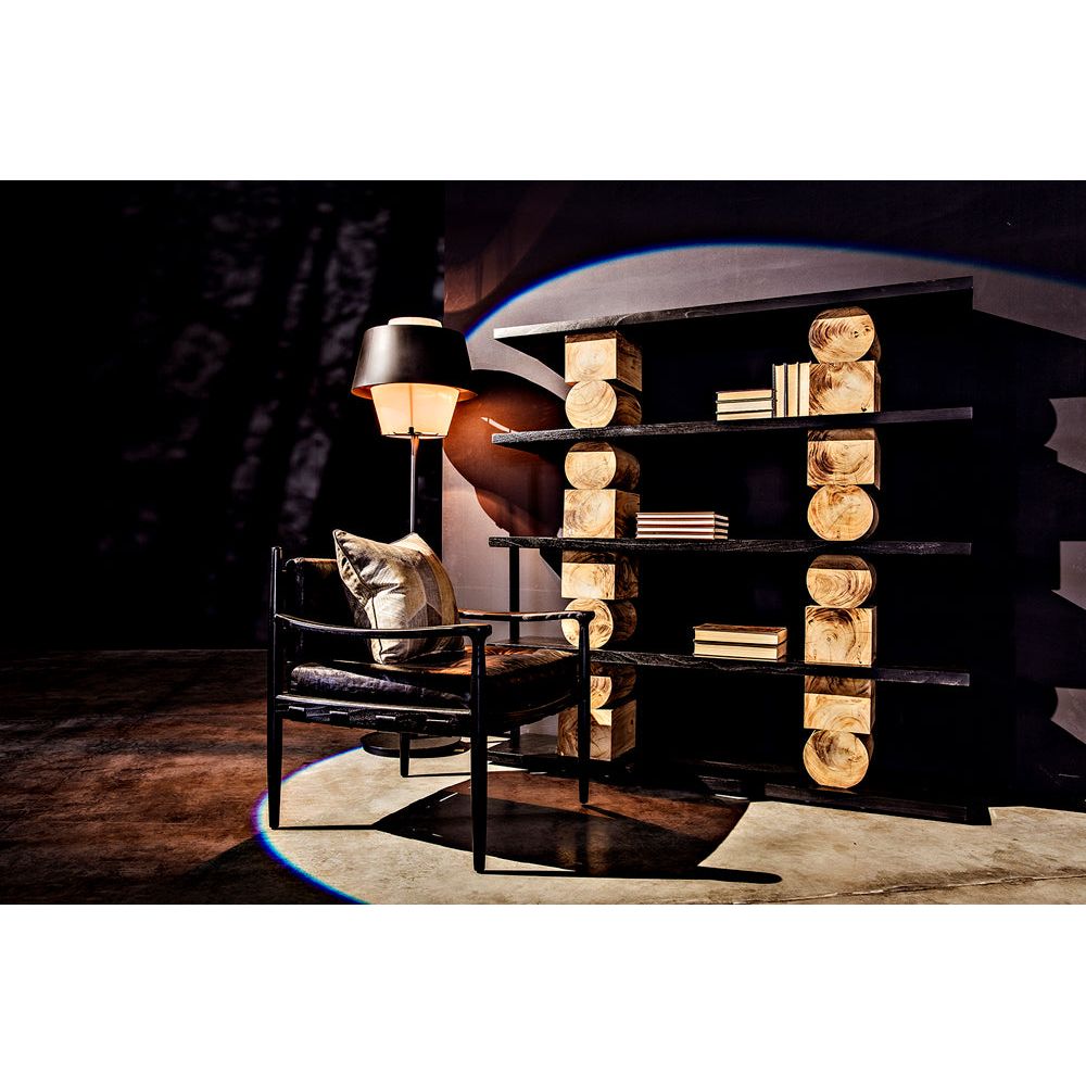 Fogel Lounge Chair, Charcoal Black by NOIR