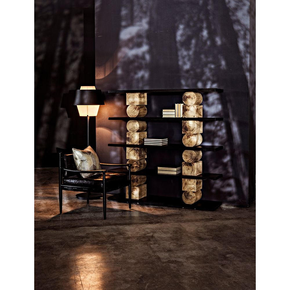 Fogel Lounge Chair, Charcoal Black by NOIR