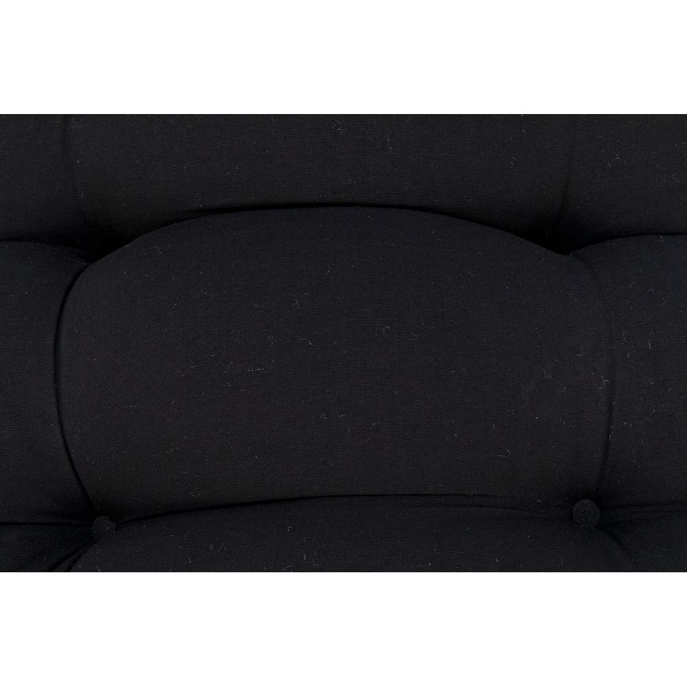 Hanzo Chair with Iron Legs, Charcoal Black by NOIR