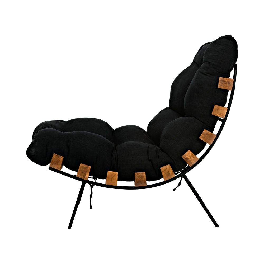 Hanzo Chair with Iron Legs, Teak by NOIR