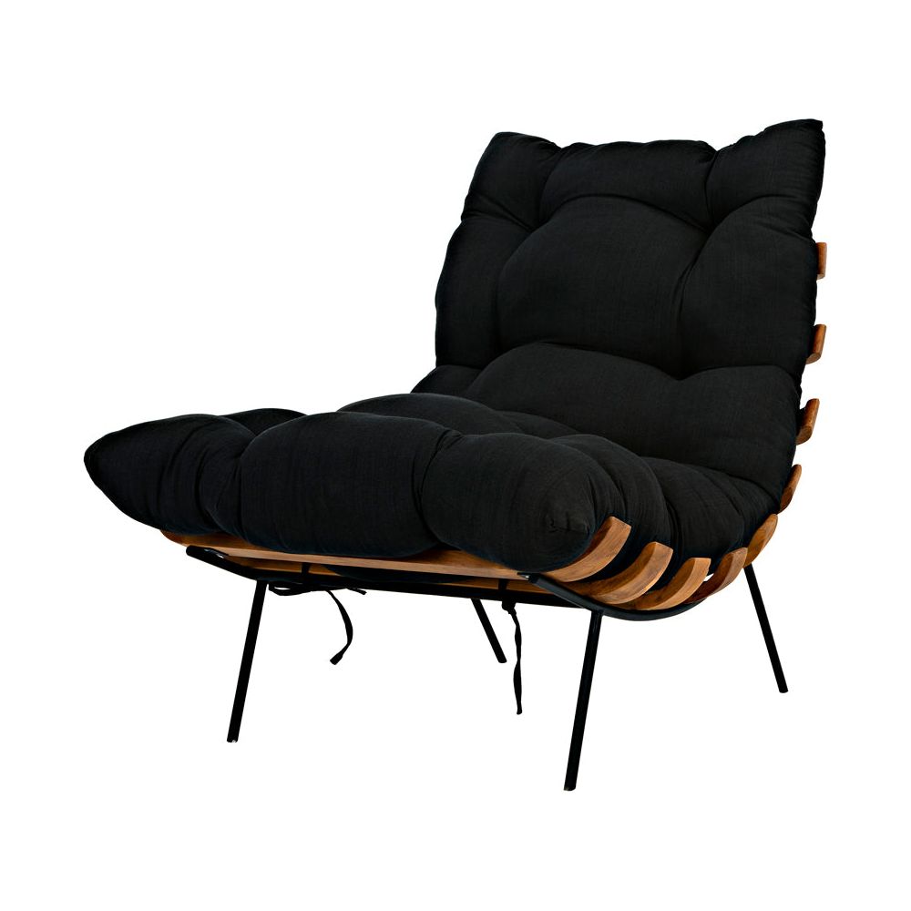 Hanzo Chair with Iron Legs, Teak by NOIR