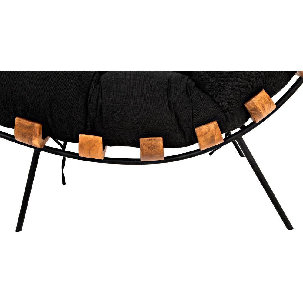 Hanzo Chair with Iron Legs, Teak by NOIR