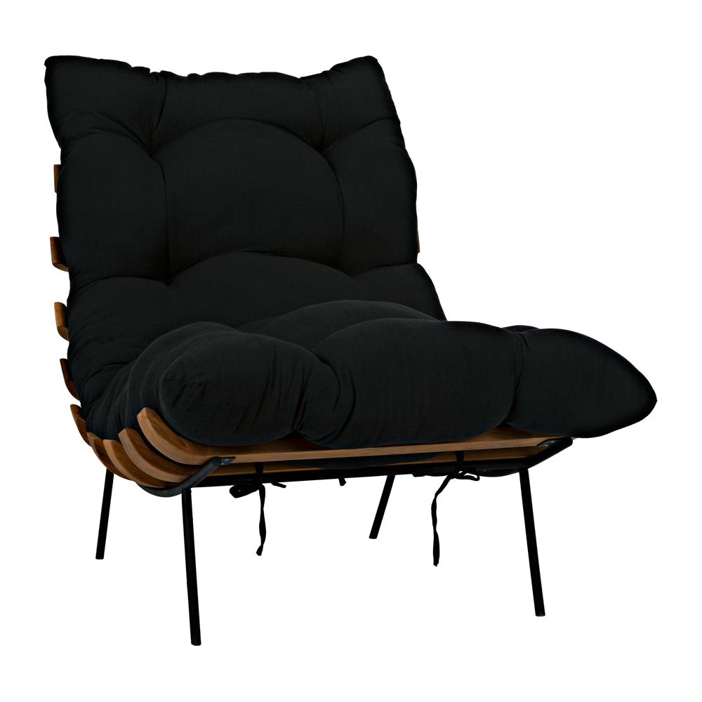 Hanzo Chair with Iron Legs, Teak by NOIR