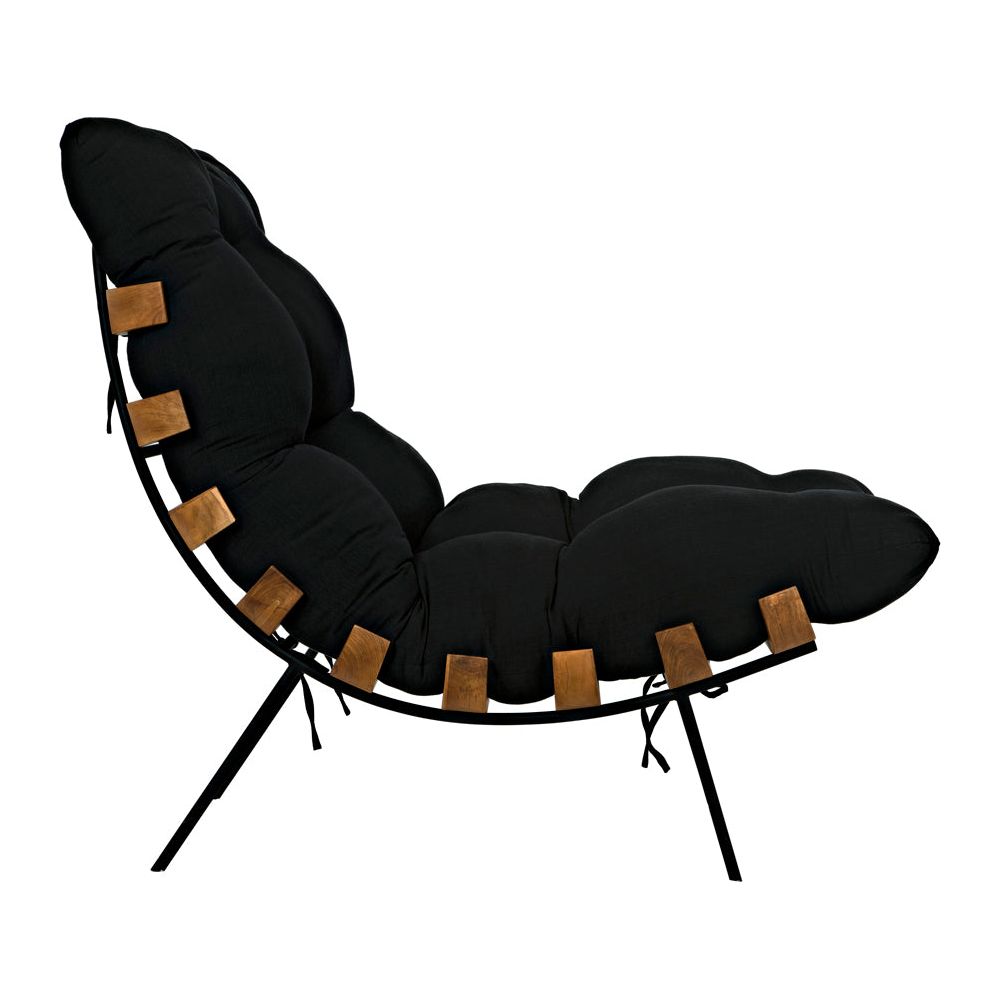 Hanzo Chair with Iron Legs, Teak by NOIR