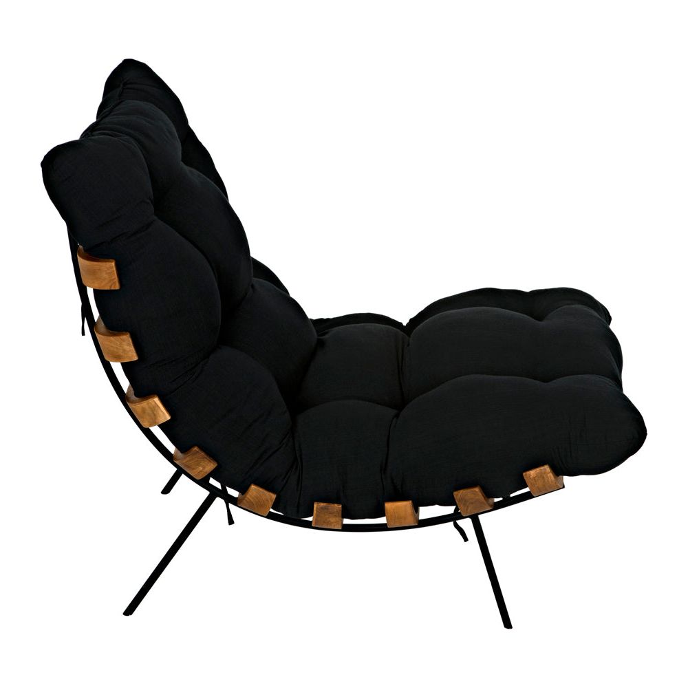 Hanzo Chair with Iron Legs, Teak by NOIR