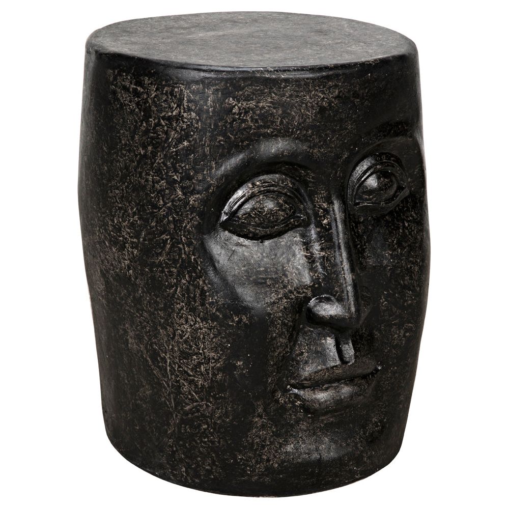 Head Side Table, Black Fiber Cement by NOIR