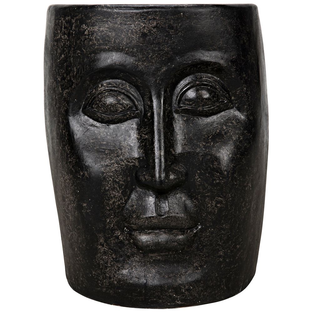 Head Side Table, Black Fiber Cement by NOIR