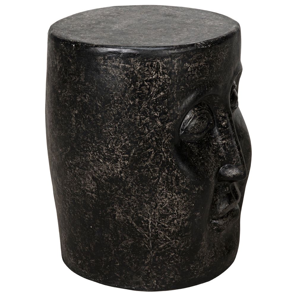 Head Side Table, Black Fiber Cement by NOIR
