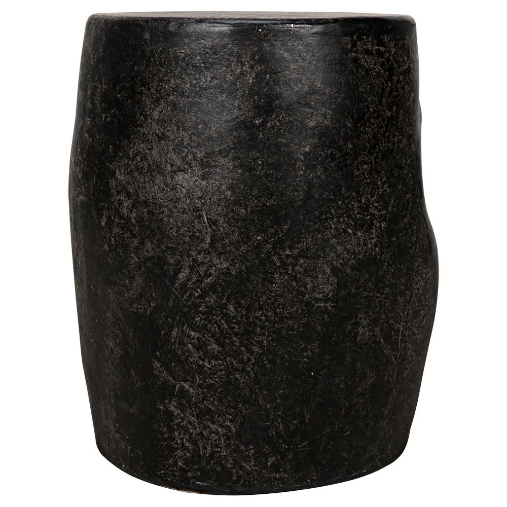 Head Side Table, Black Fiber Cement by NOIR