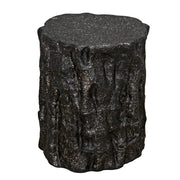 Damono Stool/Side Table, Black Fiber Cement by NOIR