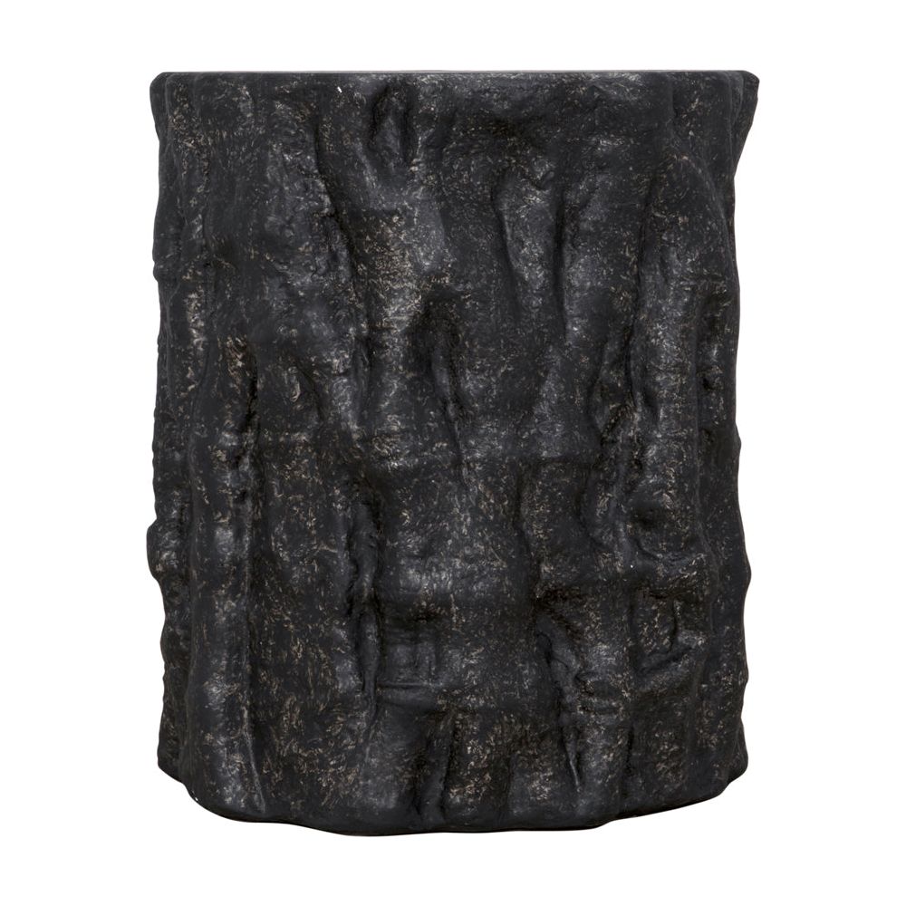 Damono Stool/Side Table, Black Fiber Cement by NOIR