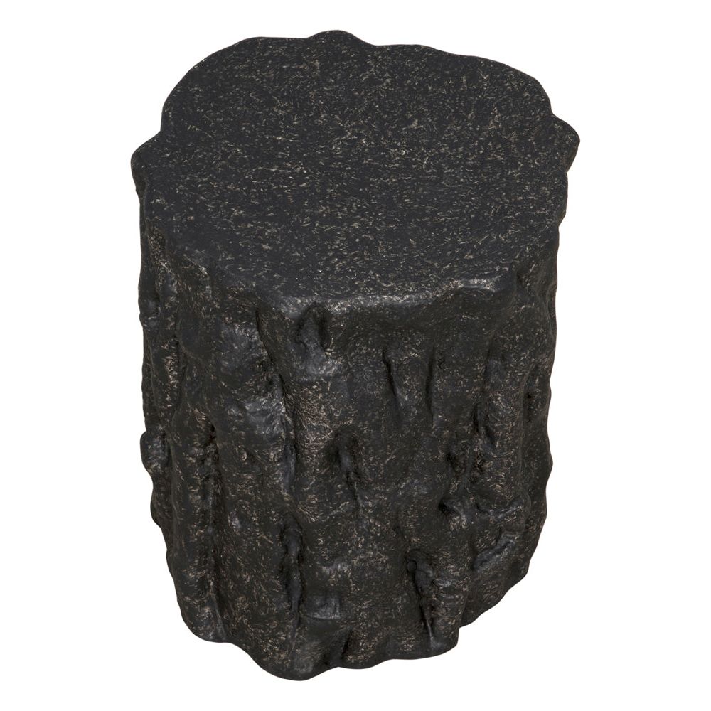 Damono Stool/Side Table, Black Fiber Cement by NOIR