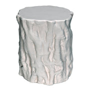 Damono Stool/Side Table, White Fiber Cement by NOIR