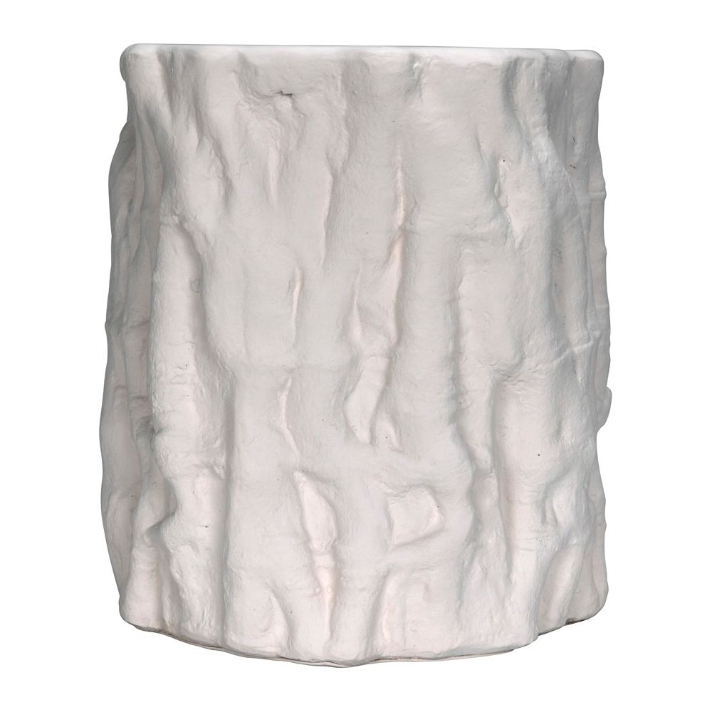 Damono Stool/Side Table, White Fiber Cement by NOIR