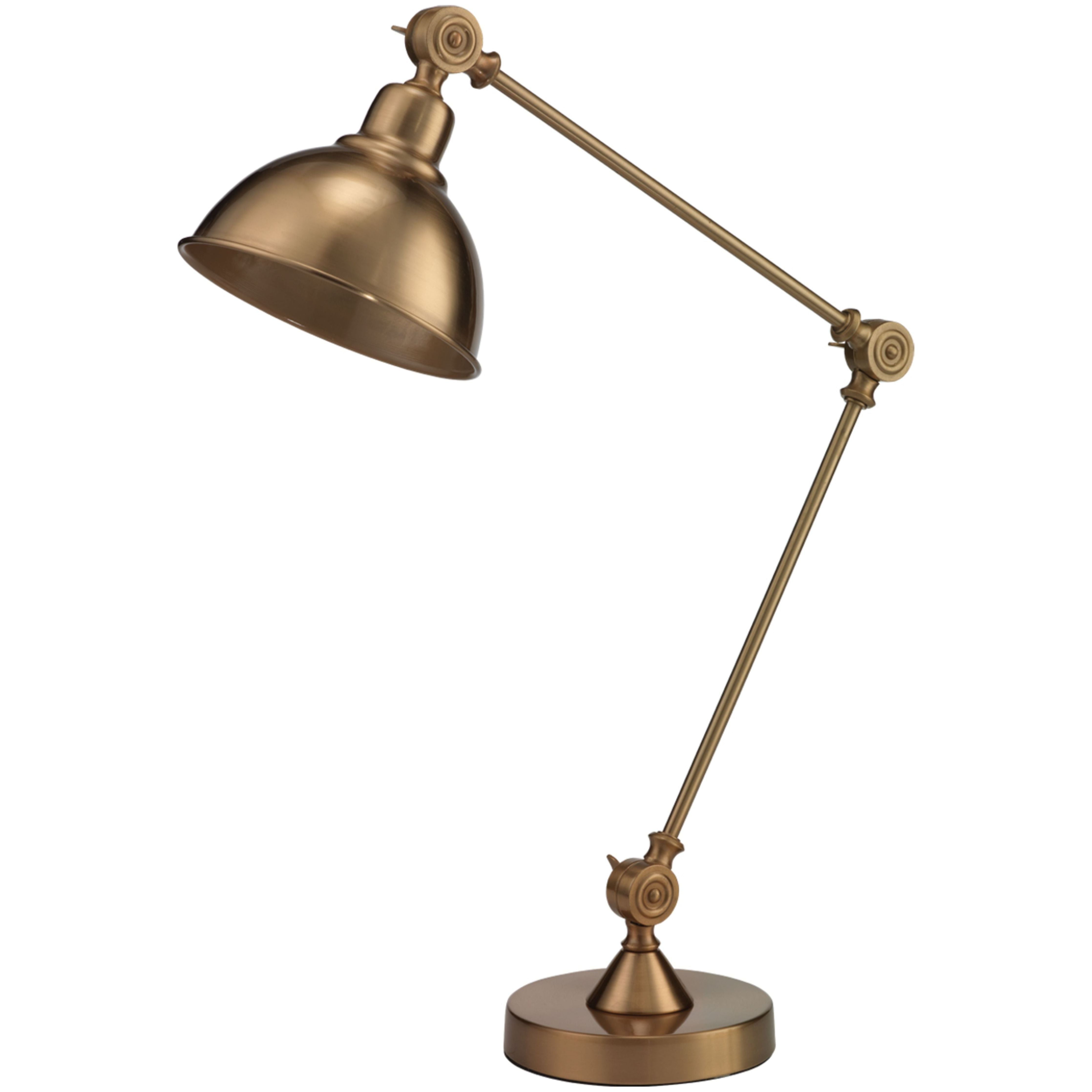 Wallace Adjustable Table Lamp, Antique Brass by Jamie Young