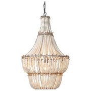 Blanca Wood Beaded 1-Light Chandelier by Jamie Young