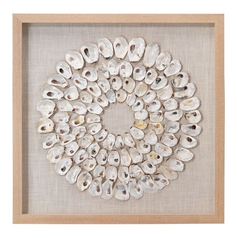 Maldives Framed Wall Art, White Abalone Shells by Jamie Young