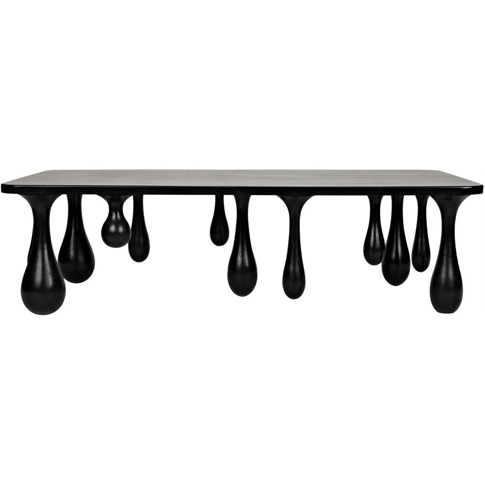 Drop Coffee Table, Hand Rubbed Black by NOIR