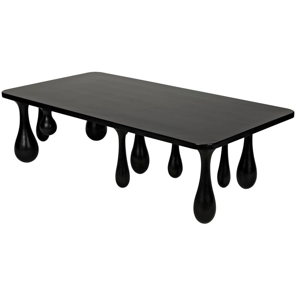 Drop Coffee Table, Hand Rubbed Black by NOIR