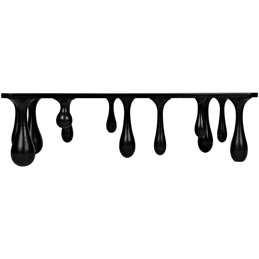 Drop Coffee Table, Hand Rubbed Black by NOIR
