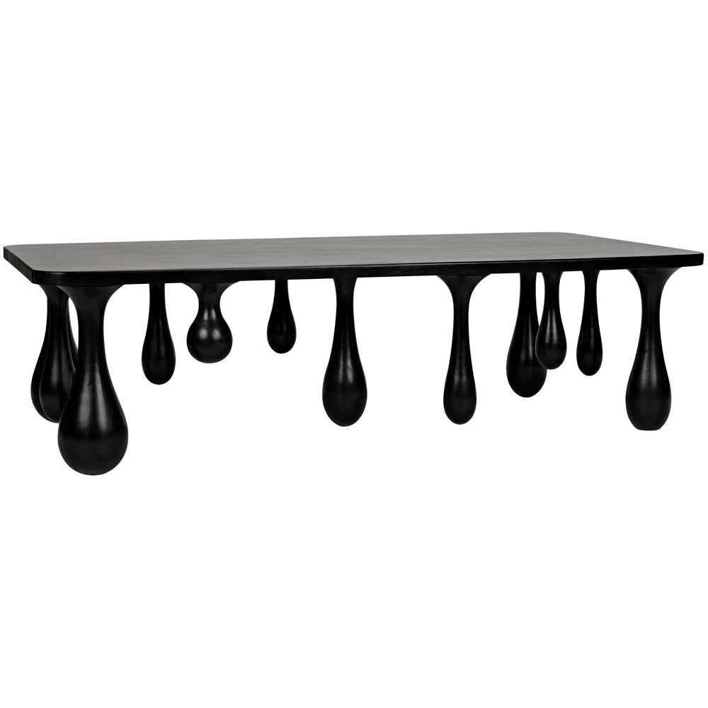 Drop Coffee Table, Hand Rubbed Black by NOIR