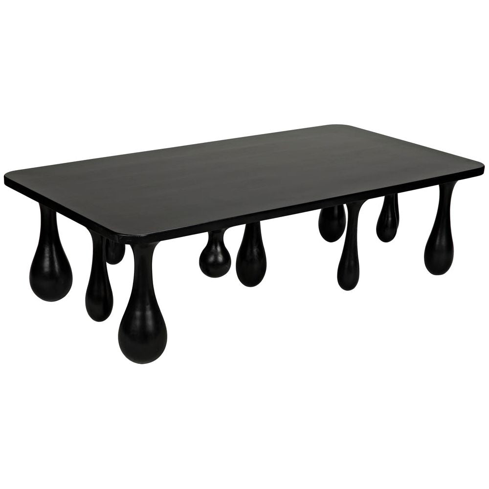 Drop Coffee Table, Hand Rubbed Black by NOIR