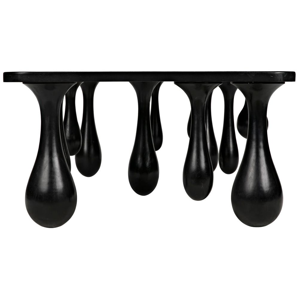 Drop Coffee Table, Hand Rubbed Black by NOIR