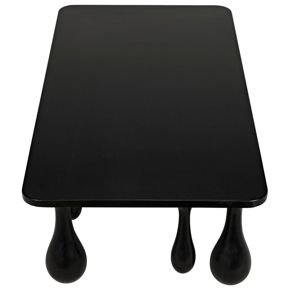 Drop Coffee Table, Hand Rubbed Black by NOIR