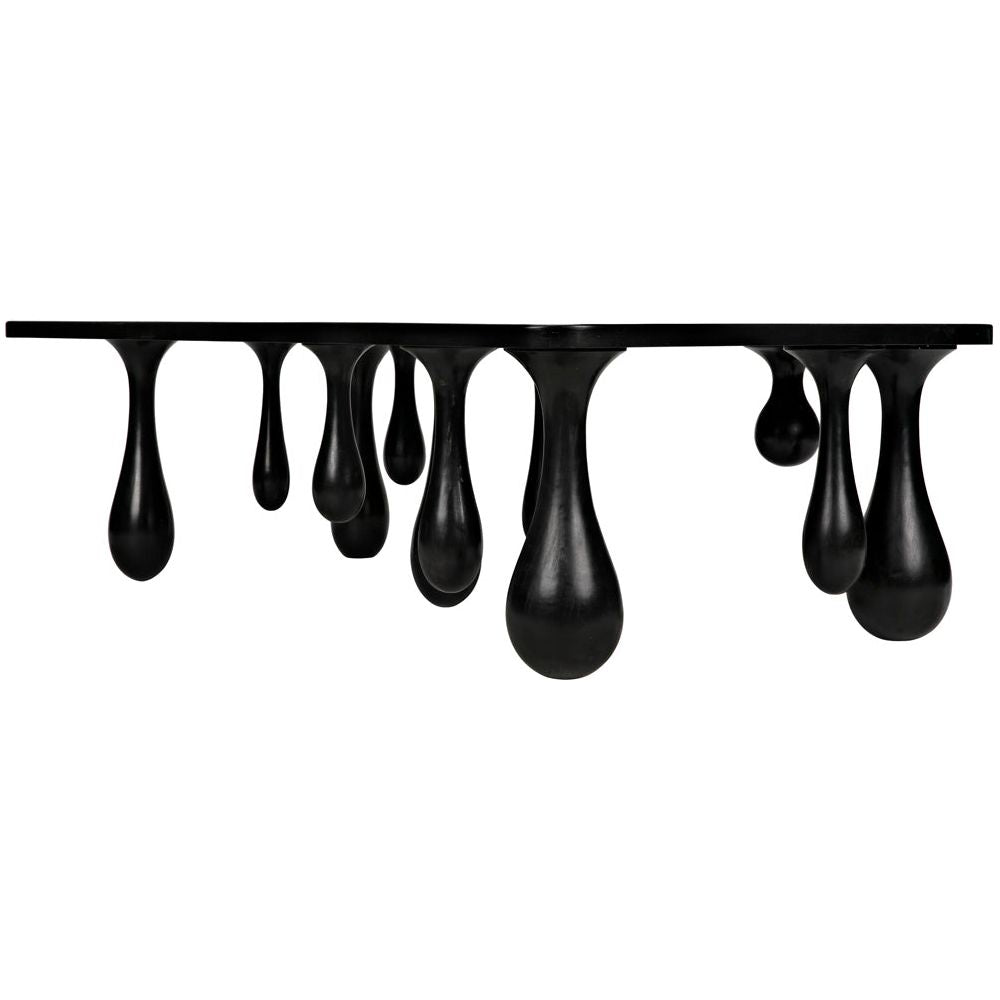 Drop Coffee Table, Hand Rubbed Black by NOIR