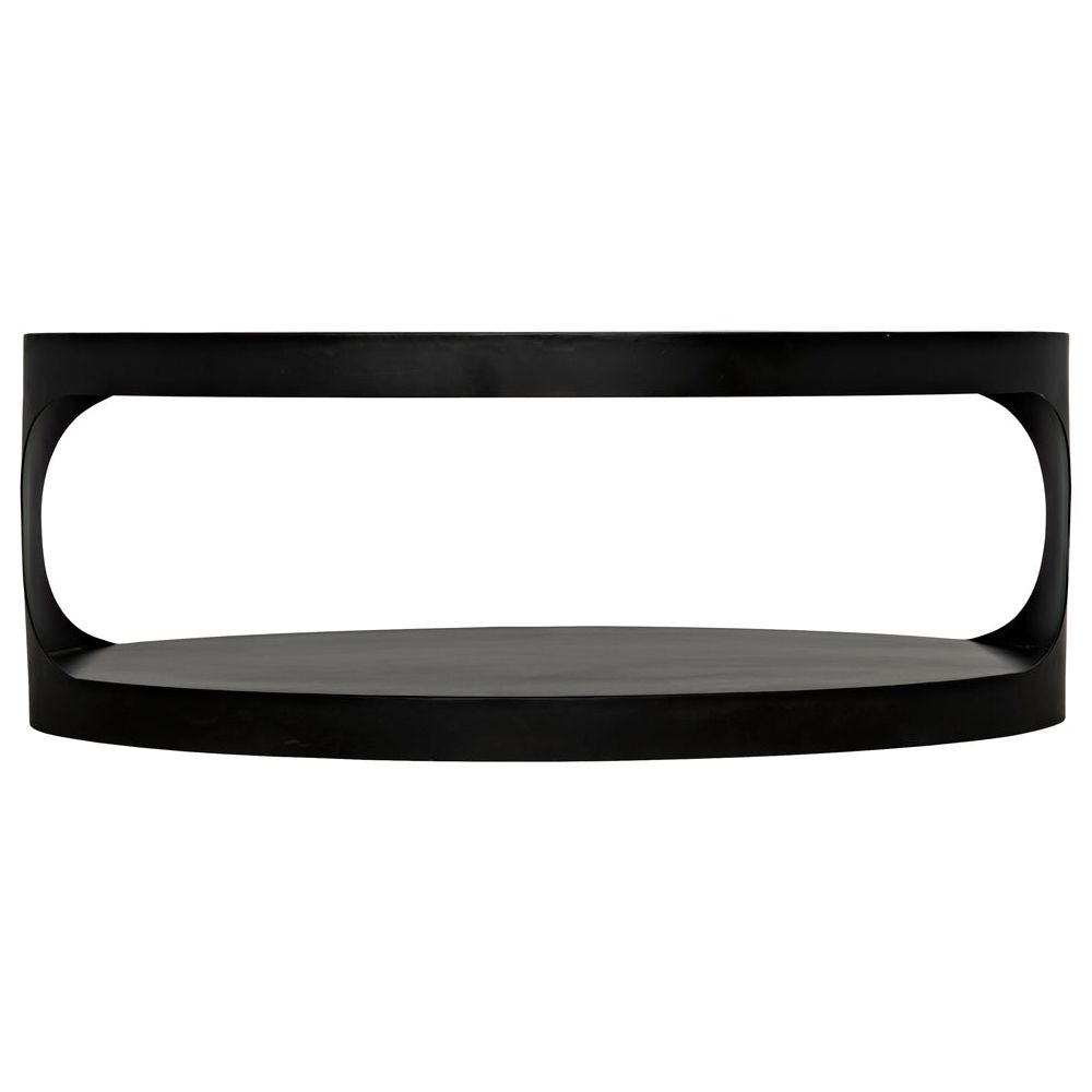 Eclipse Oval Coffee Table, Black Iron by NOIR