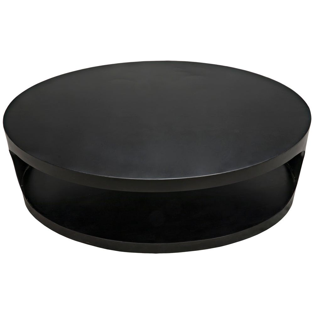 Eclipse Oval Coffee Table, Black Iron by NOIR
