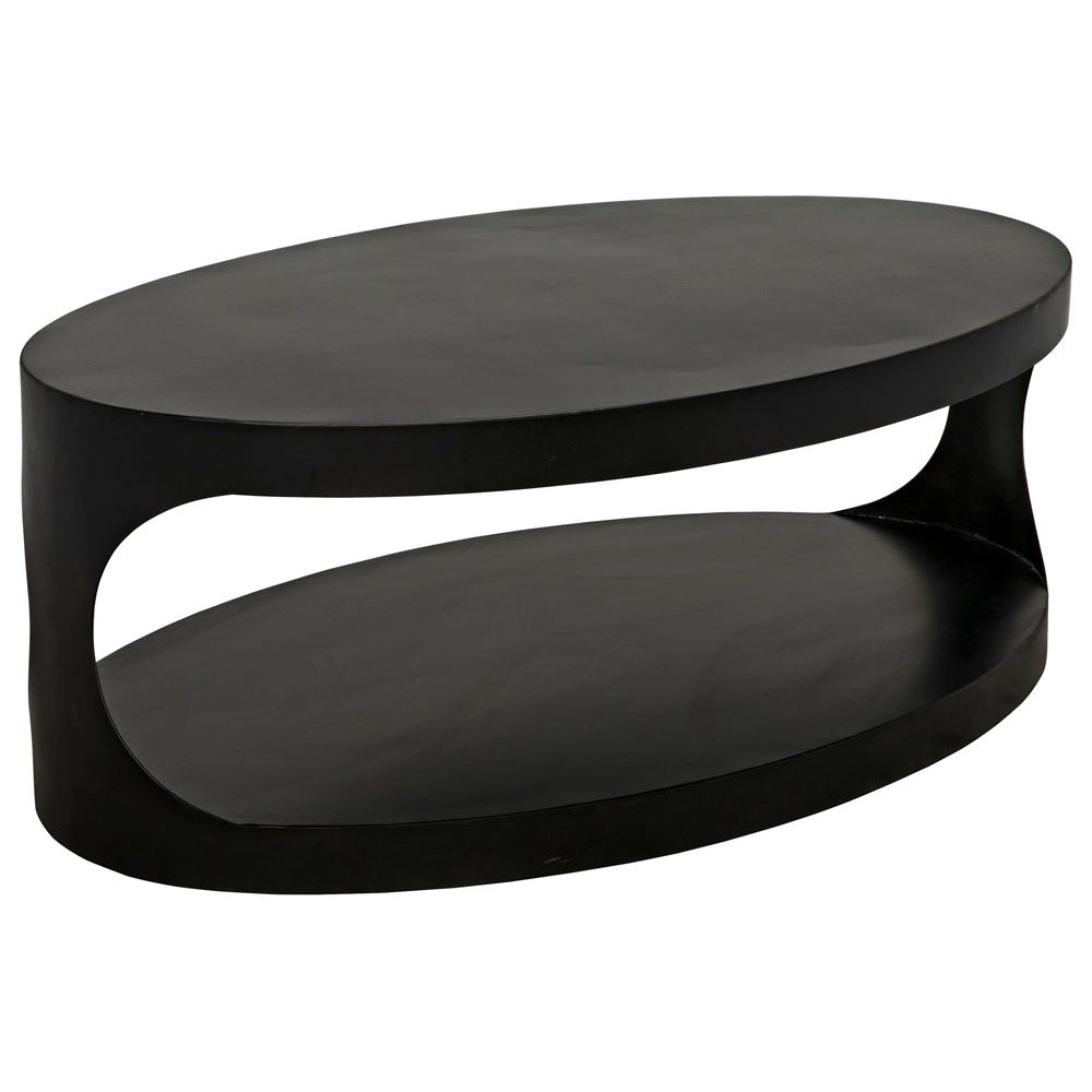 Eclipse Oval Coffee Table, Black Iron by NOIR