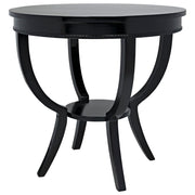 Scheffield Round End Table, Black by NOIR