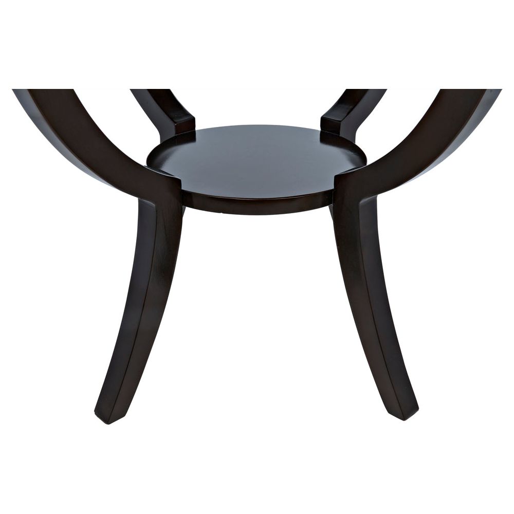 Scheffield Round End Table, Distressed Brown by NOIR
